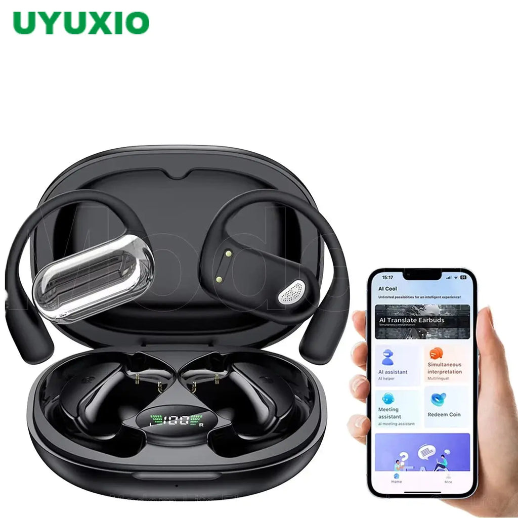 UYUXIO AI Translator Earbuds – 3-in-1 Real-Time Language Translator