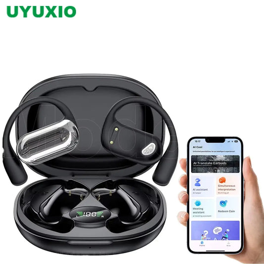 UYUXIO AI Translator Earbuds – 3-in-1 Real-Time Language Translator