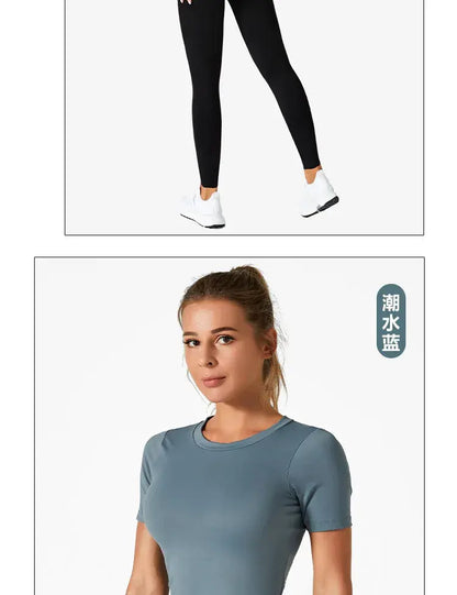 LEOSOXS Women’s Quick-Dry Sports T-Shirt – Breathable Gym & Yoga Top