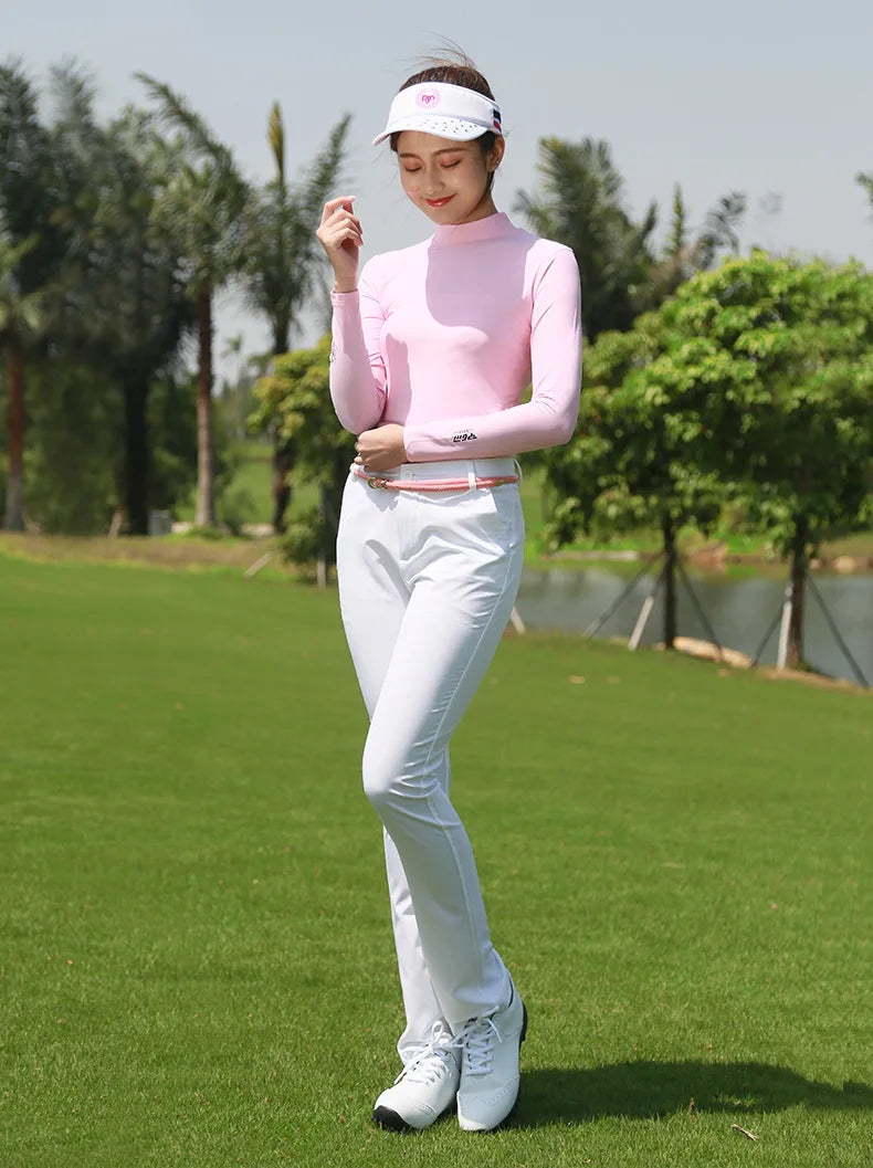 PGM Ice Silk Golf Shirt – UV Protection, Long Sleeve Summer Tee