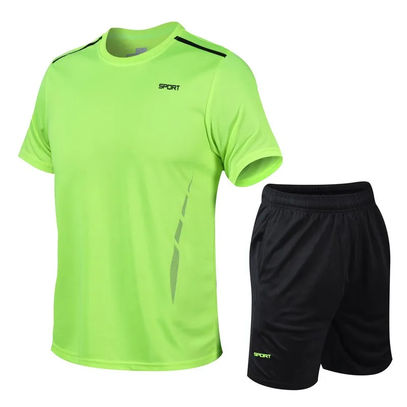 CHRLCK Men’s Quick-Dry Sports Set – Breathable Outdoor Fitness Outfit