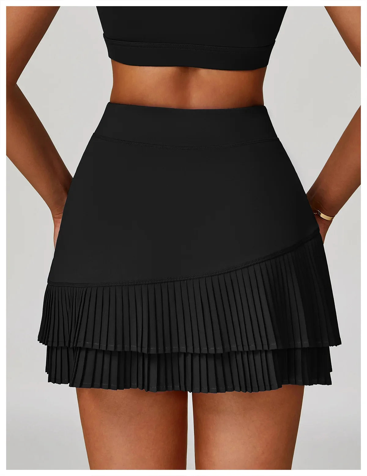 Women’s High Waist Pleated Tennis Skirt – Sports & Workout Skort with Shorts