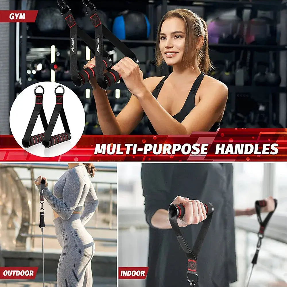 Tricep Rope Cable Attachment – Face Pull & Push Down Gym Accessory