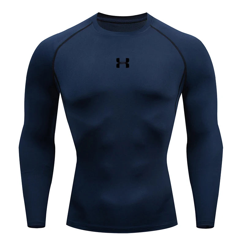 Men’s Long Sleeve Compression Shirt – Athletic Gym & Running Top