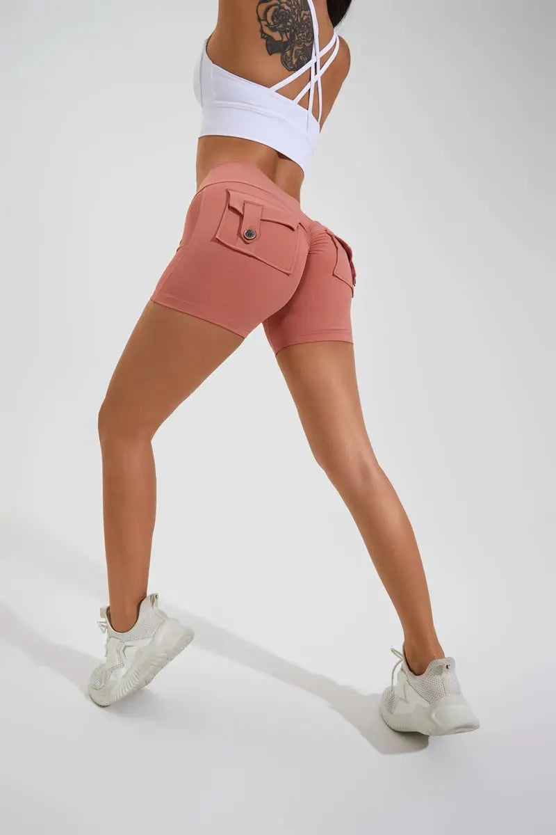 women's yoga shorts– High Waist Pocket Fitness Tights