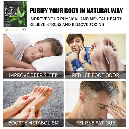 Natural Detox Foot Patches – Herbal Stress Relief & Sleep Aid (10–50PCS)