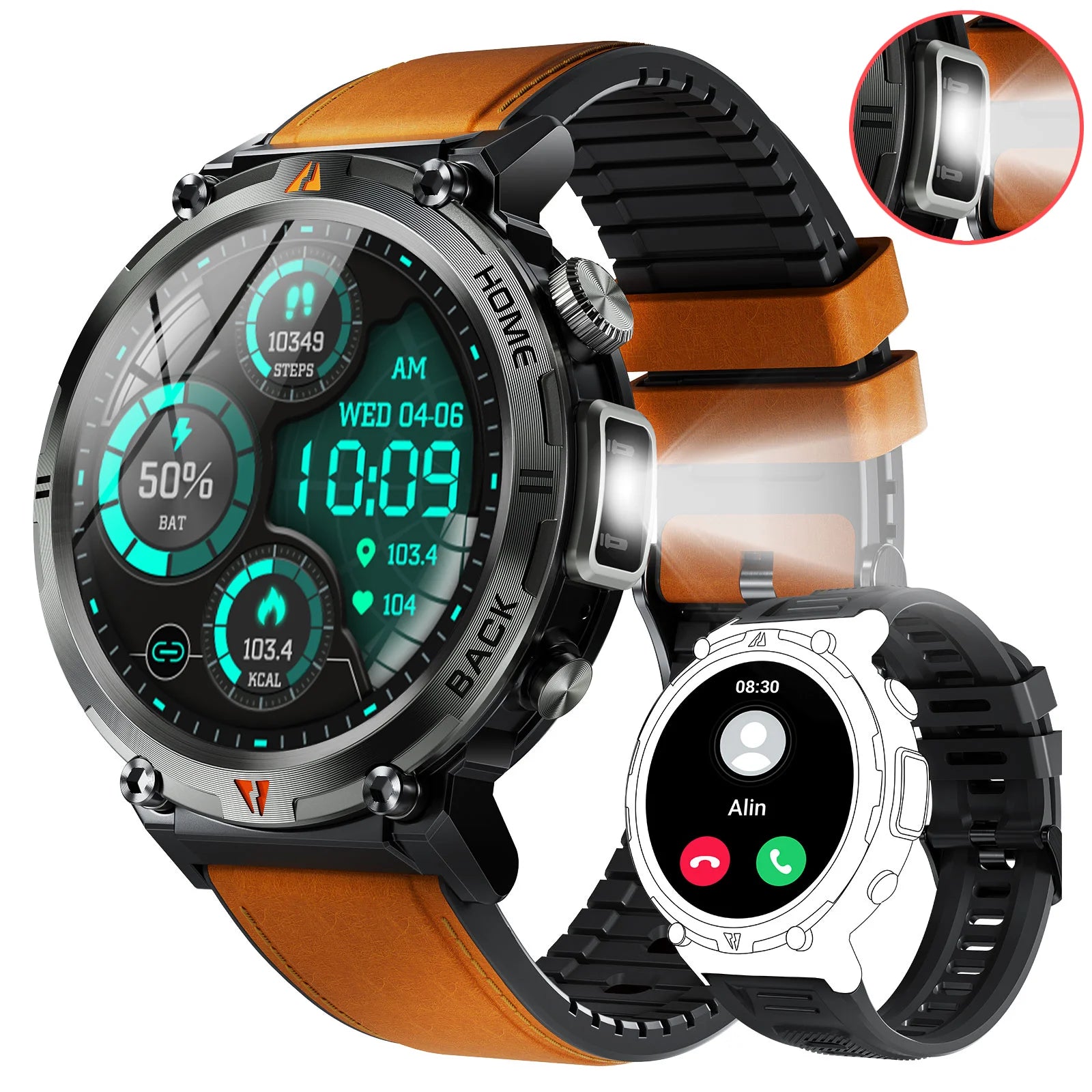 EIGIIS KE3 Smart Watch – Bluetooth Call, Health Monitor, Full Touchscreen