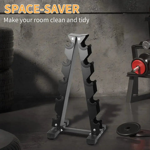 5-Tier Dumbbell Rack – Home Gym Weight Storage Stand