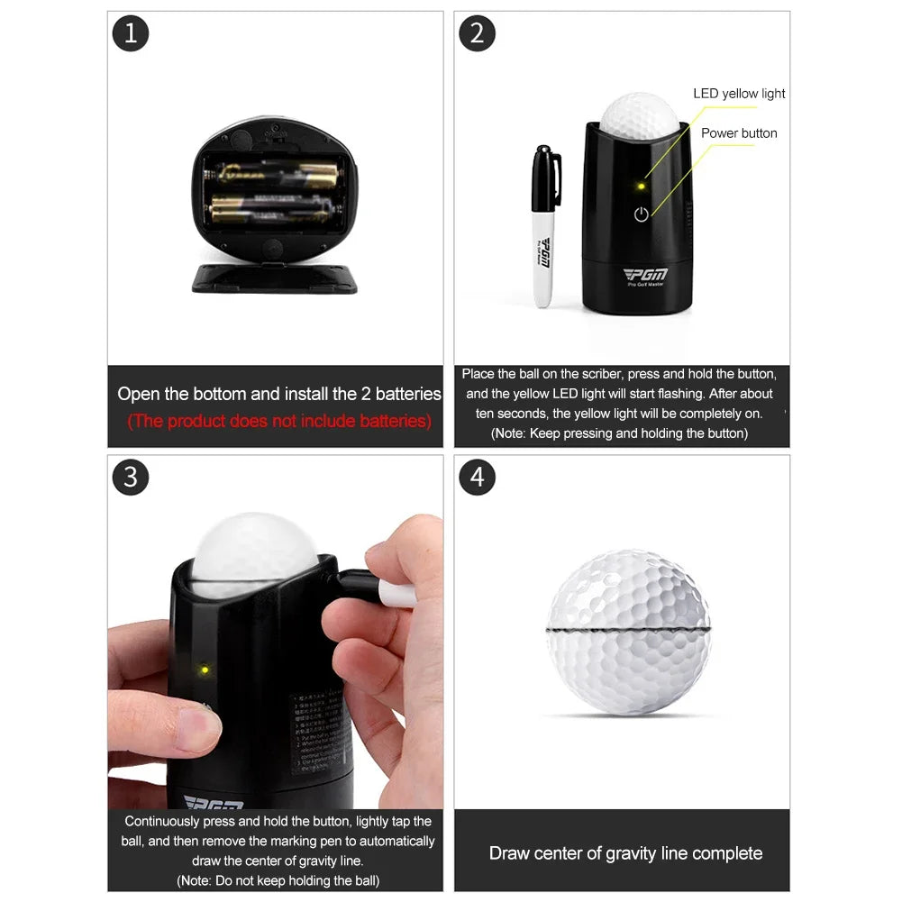 PGM Electric Golf Ball Liner – Alignment Marker & Gravity Center Finder