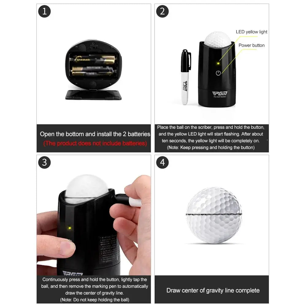 PGM Electric Golf Ball Liner – Alignment Marker & Gravity Center Finder PeakPursuitFitness