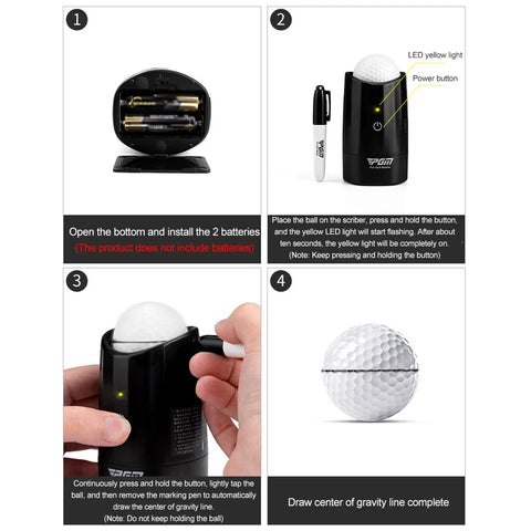 PGM Electric Golf Ball Liner – Alignment Marker & Gravity Center Finder