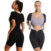women's sauna suit– Zipper Body Shaper & Sweat Fitness Top