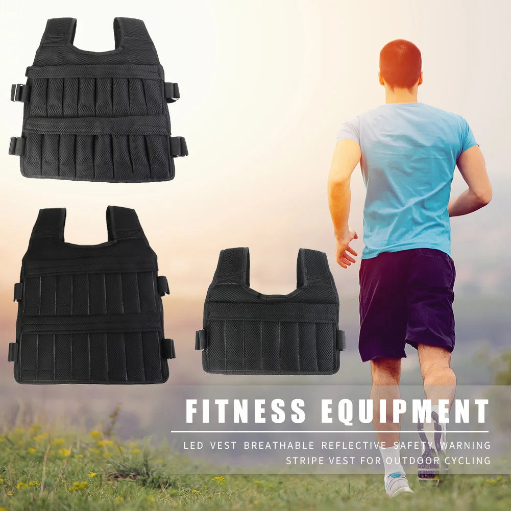 Adjustable Weighted Vest – 3/15/35kg Training Jacket for Running & Workouts