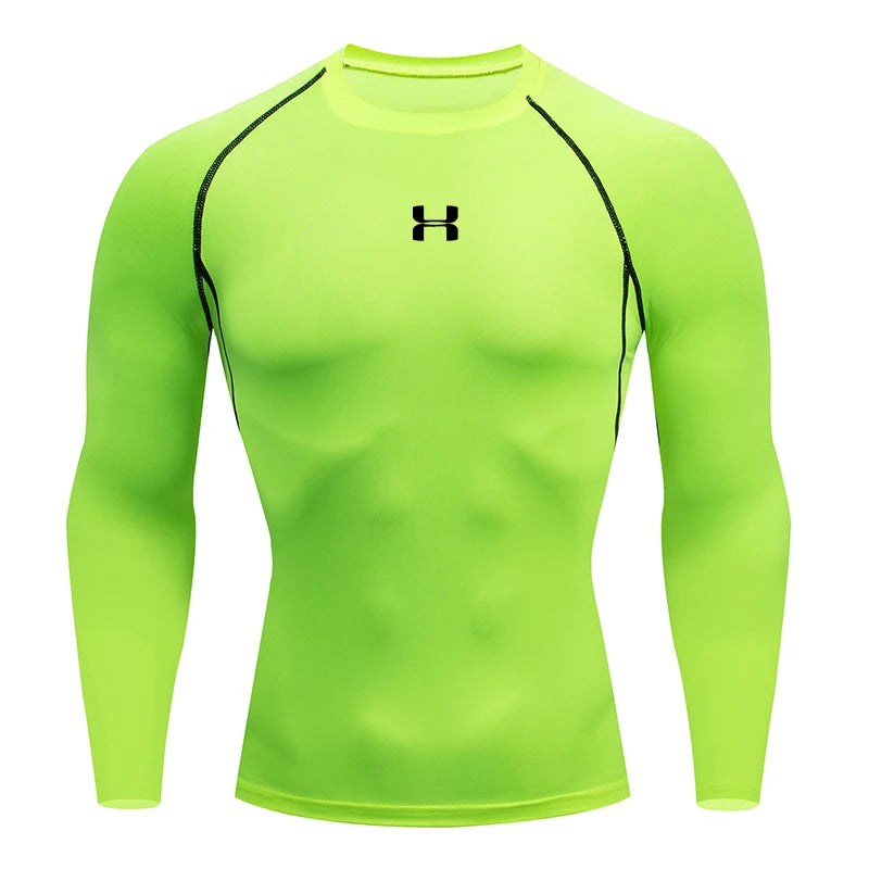 Men’s Long Sleeve Compression Shirt – Athletic Gym & Running Top