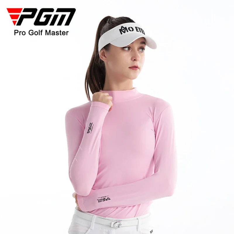 PGM Ice Silk Golf Shirt – UV Protection, Long Sleeve Summer Tee