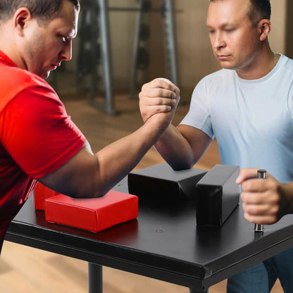 Professional Arm Wrestling Table – Standard Battle Equipment (Black & Red)