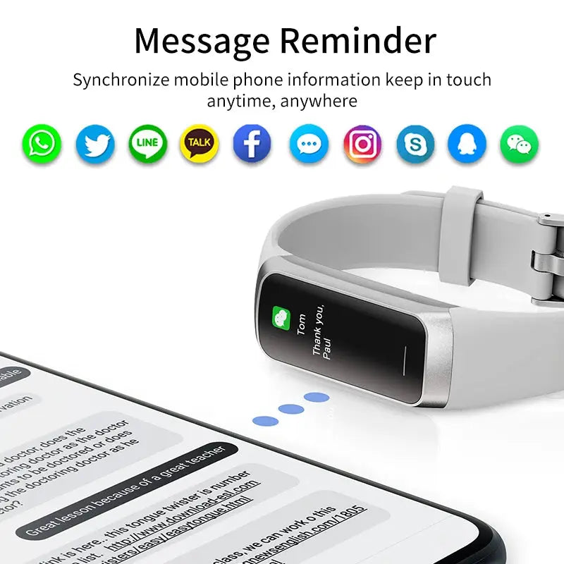 LIGE 1.1" AMOLED Smartwatch – Fitness Tracker for Men & Women