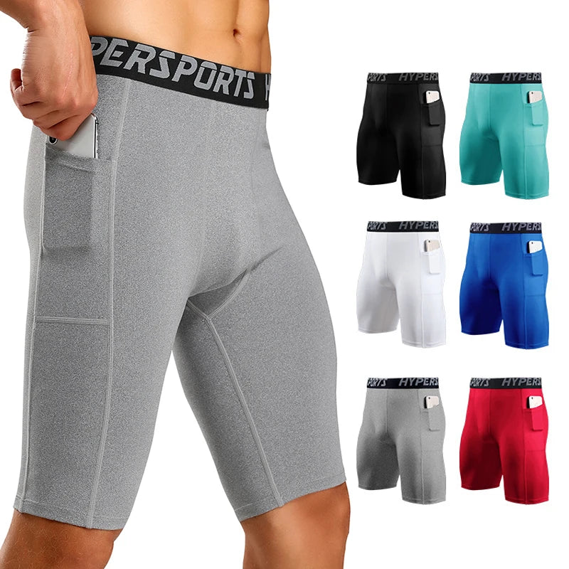 Men’s Compression Running Shorts – Quick-Dry Gym Tights