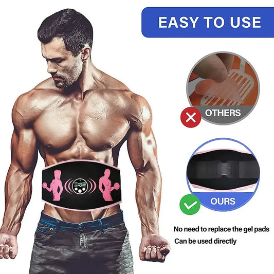 EMS Slimming Belt – USB Rechargeable Abdominal Muscle Stimulator
