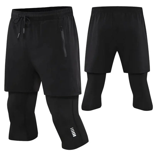 men's workout shorts – Quick-Dry Cropped Training Pants PeakPursuitFitness