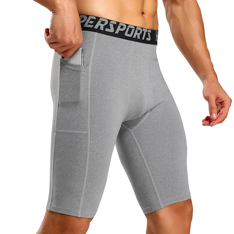 Men’s Compression Running Shorts – Quick-Dry Gym Tights