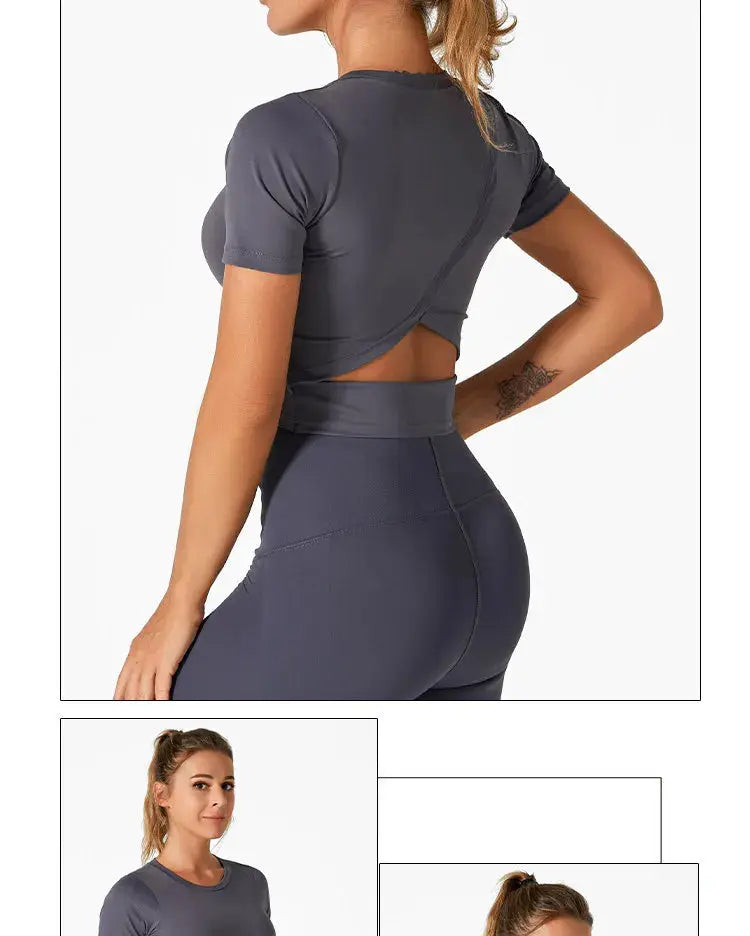 LEOSOXS Women’s Quick-Dry Sports T-Shirt – Breathable Gym & Yoga Top