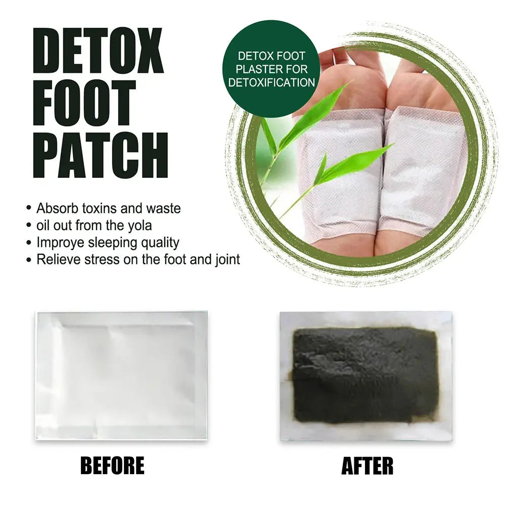 Natural Detox Foot Patches – Herbal Stress Relief & Sleep Aid (10–50PCS)