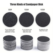 60pcs Sandpaper Discs for Electric Foot File – Callus & Dead Skin Remover