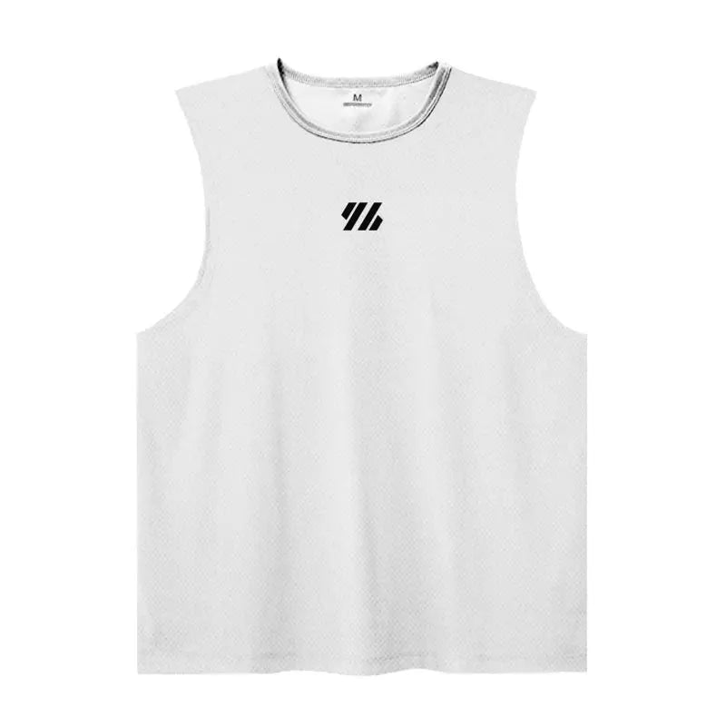 Men’s Sleeveless Gym Tank Top – Quick-Dry Mesh Muscle Workout Shirt