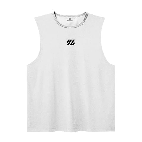 Men’s Sleeveless Gym Tank Top – Quick-Dry Mesh Muscle Workout Shirt
