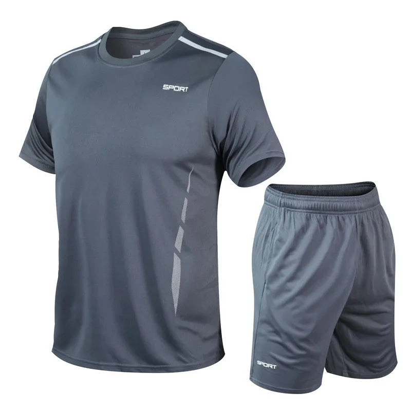 CHRLCK Men’s Quick-Dry Sports Set – Breathable Outdoor Fitness Outfit