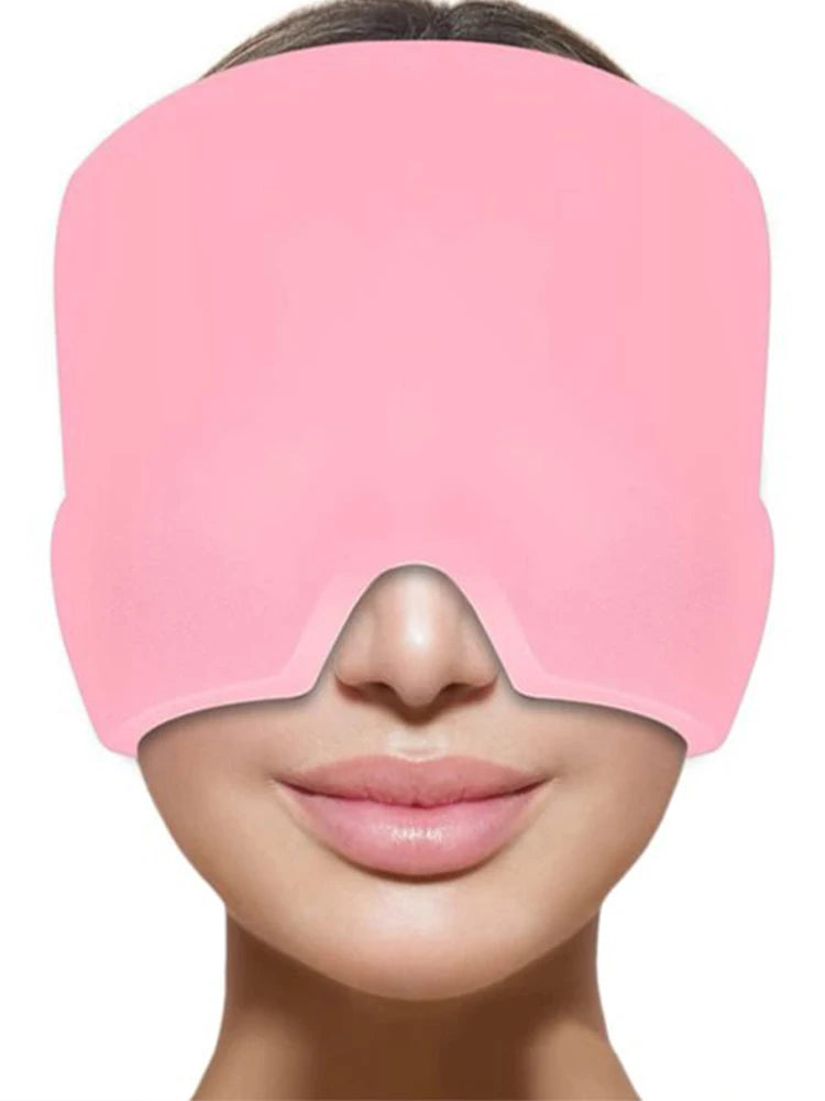 Hot & Cold Gel Head Wrap – Ice Cap Face & Eye Mask for Pain Relief