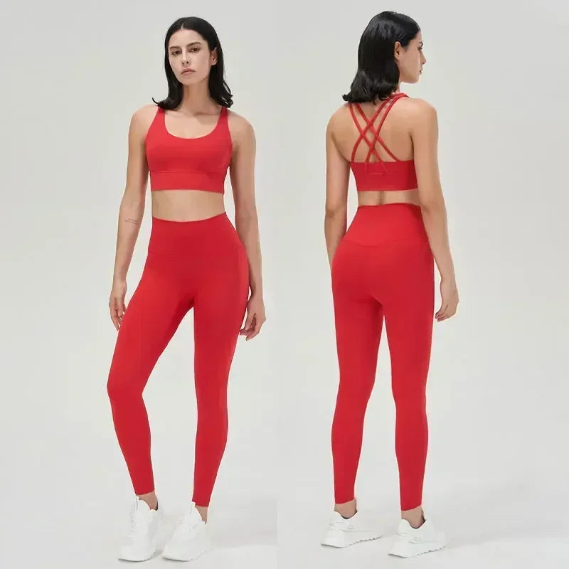 Women’s Yoga Sportswear Set – Fitness Leggings & Bra Top Outfit