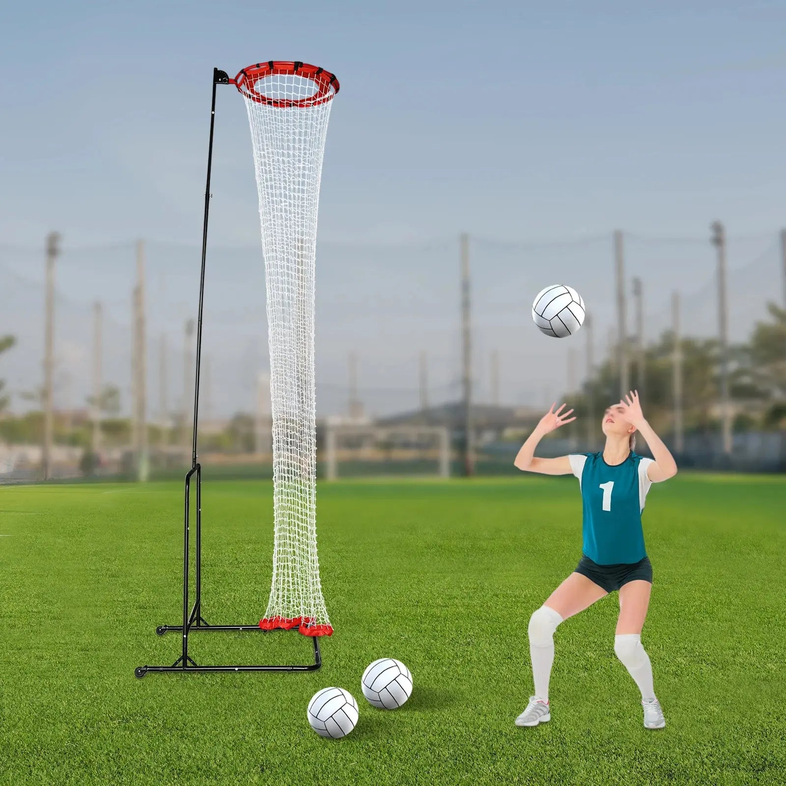 Adjustable Free-Standing Volleyball Setting Trainer