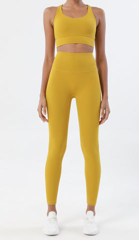 women's yoga sportswear– Fitness Leggings & Bra Top Outfit