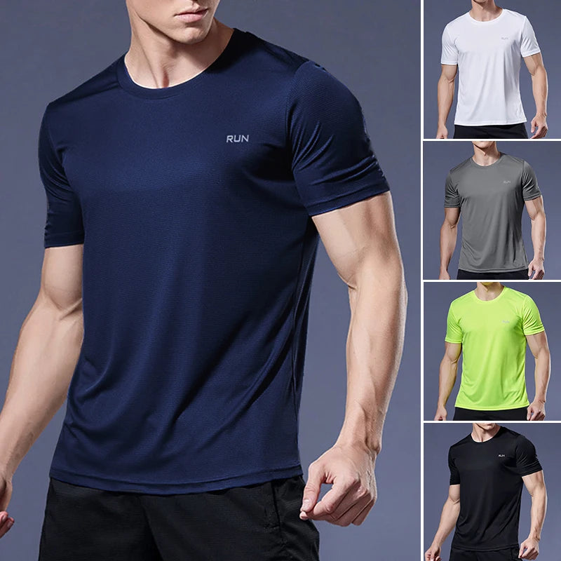Men’s Quick-Dry Sports T-Shirt – Running, Soccer & Gym Compression Shirt