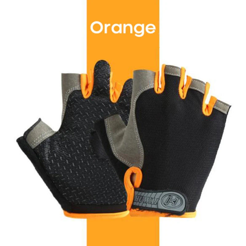 Anti-Slip Half Finger Gym Gloves – Breathable Workout & Cycling Gloves