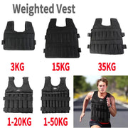 Adjustable Weighted Vest – 3/15/35kg Training Jacket for Running & Workouts