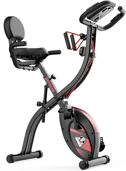 3-in-1 Folding Exercise Bike – Magnetic Upright X-Bike with 8-Level Resistance