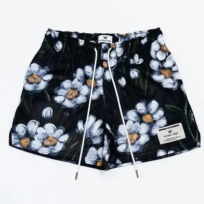 Oil Painting Style Mesh Shorts – Unisex Summer Sports & Training Wear