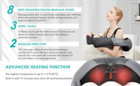 electric neck massager– Kneading Massage Pillow