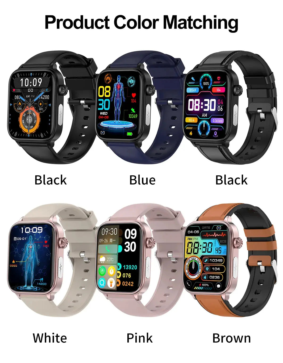 LIGE Smart Watch – ECG+PPG, Blood Lipid & Uric Acid Monitor, BT Call
