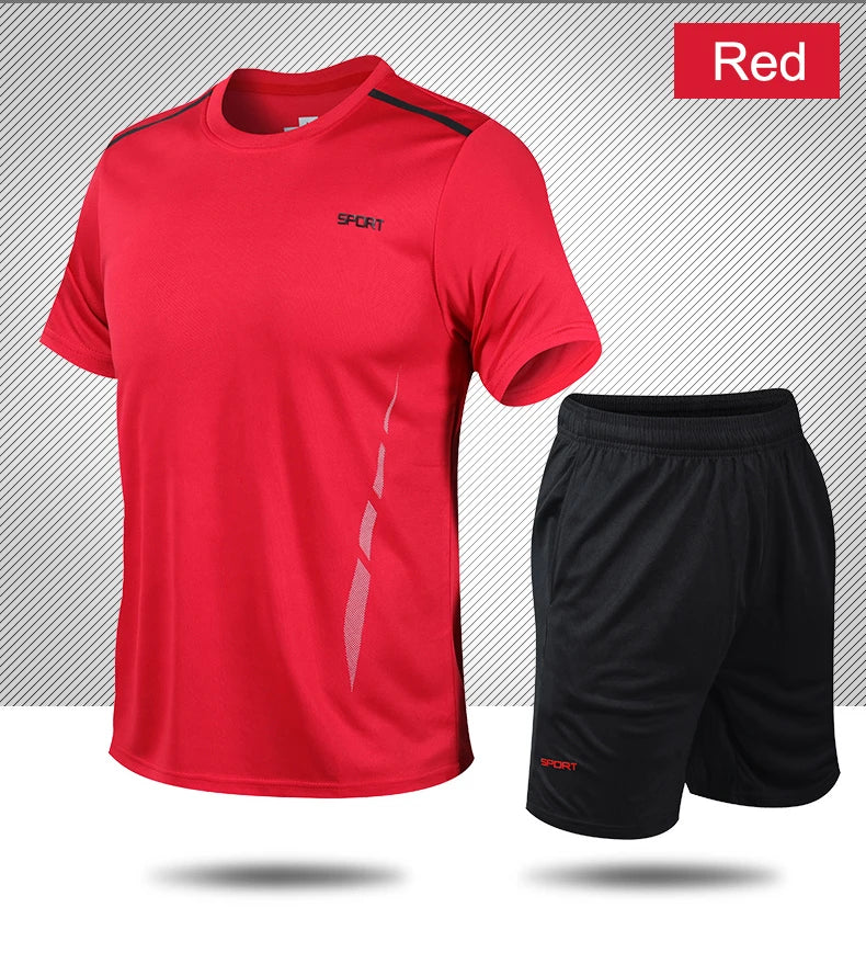 CHRLCK Men’s Quick-Dry Sports Set – Breathable Outdoor Fitness Outfit