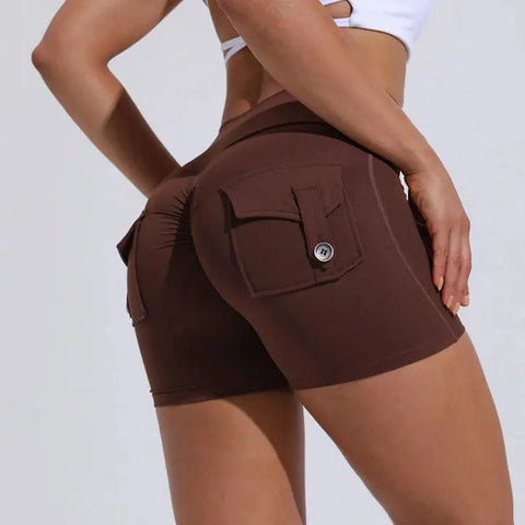 women's yoga shorts– High Waist Pocket Fitness Tights