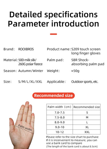 ROCKBROS glovesWaterproof Thermal Cycling Gloves – Touchscreen MTB & Motorcycle Gloves