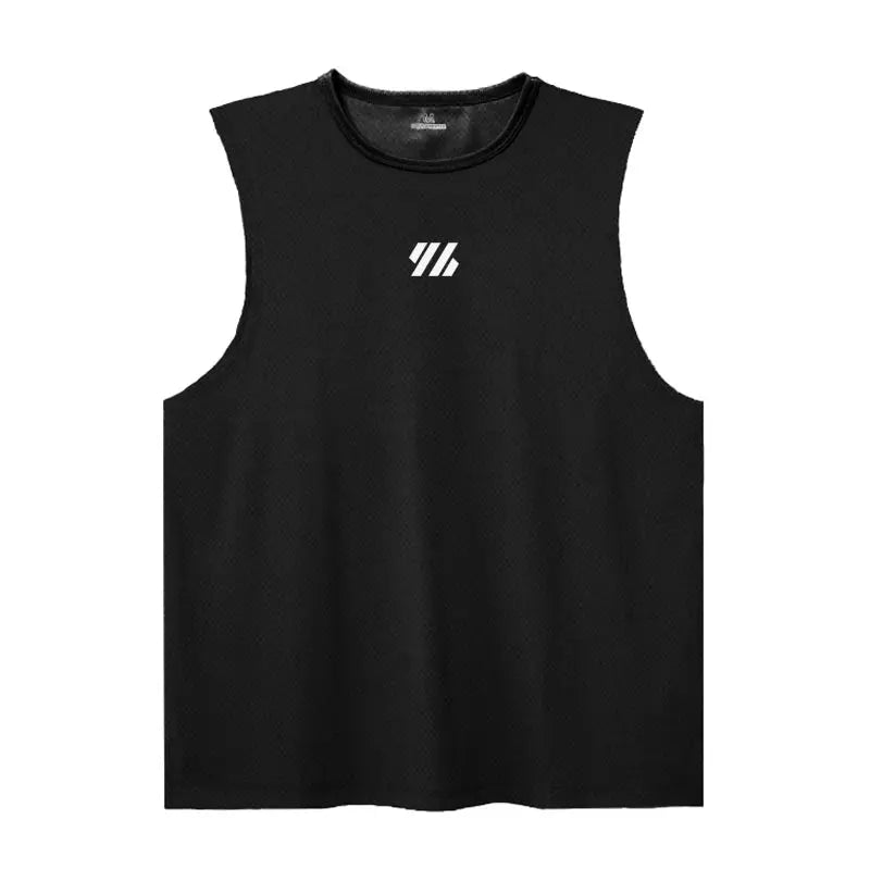 Men’s Sleeveless Gym Tank Top – Quick-Dry Mesh Muscle Workout Shirt