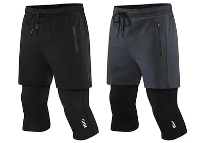 men's workout shorts – Quick-Dry Cropped Training Pants PeakPursuitFitness