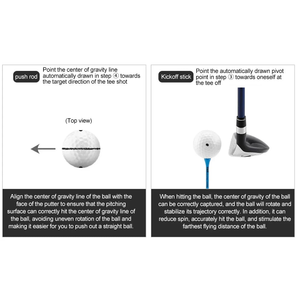 PGM Electric Golf Ball Liner – Alignment Marker & Gravity Center Finder
