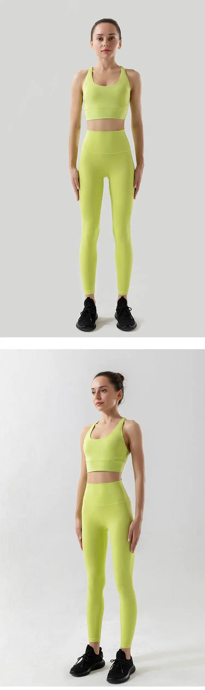 women's yoga sportswear– Fitness Leggings & Bra Top Outfit PeakPursuitFitness