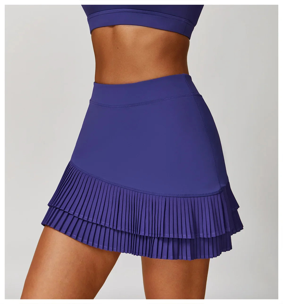 Women’s High Waist Pleated Tennis Skirt – Sports & Workout Skort with Shorts
